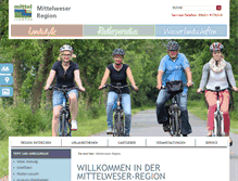 Tablet Screenshot of mittelweser-tourismus.de